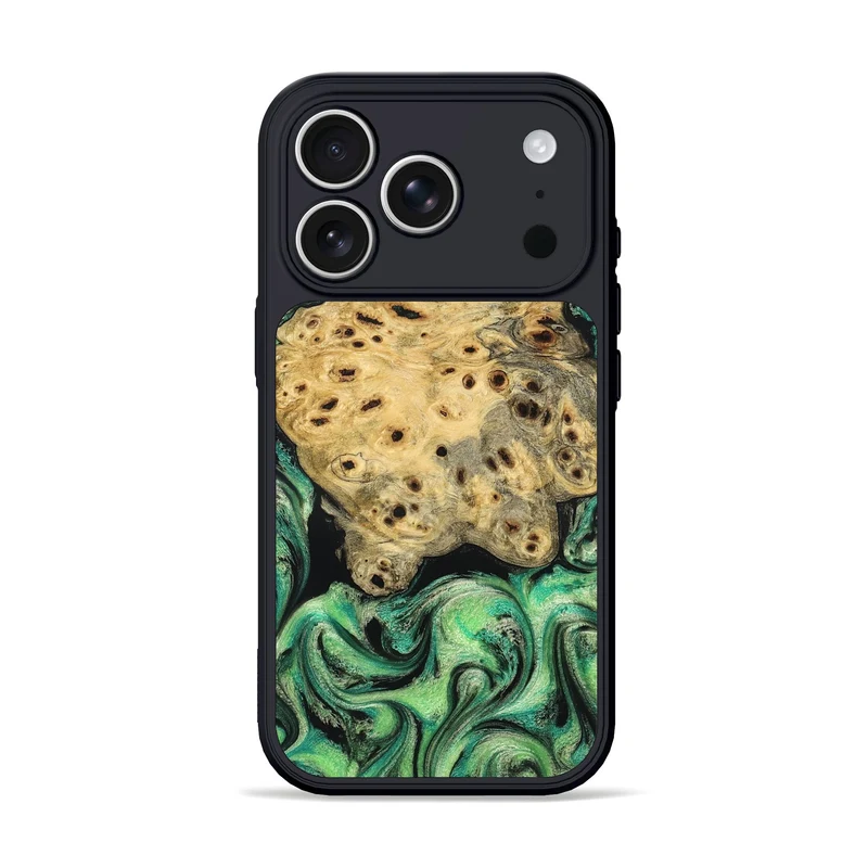 iPhone 17 Pro Wood Phone Case - Stella (Green, 829394)