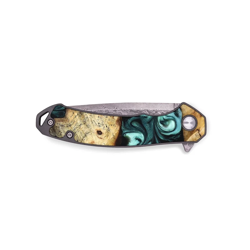 EDC Wood Pocket Knife - Kasey (Green, 829390)