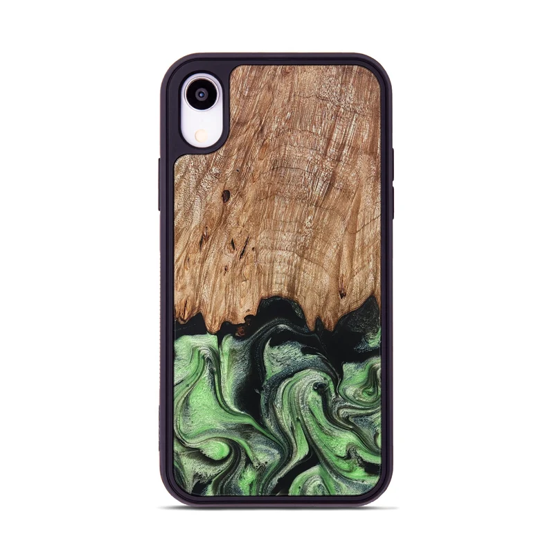 iPhone Xr Wood Phone Case - Maximus (Green, 829389)