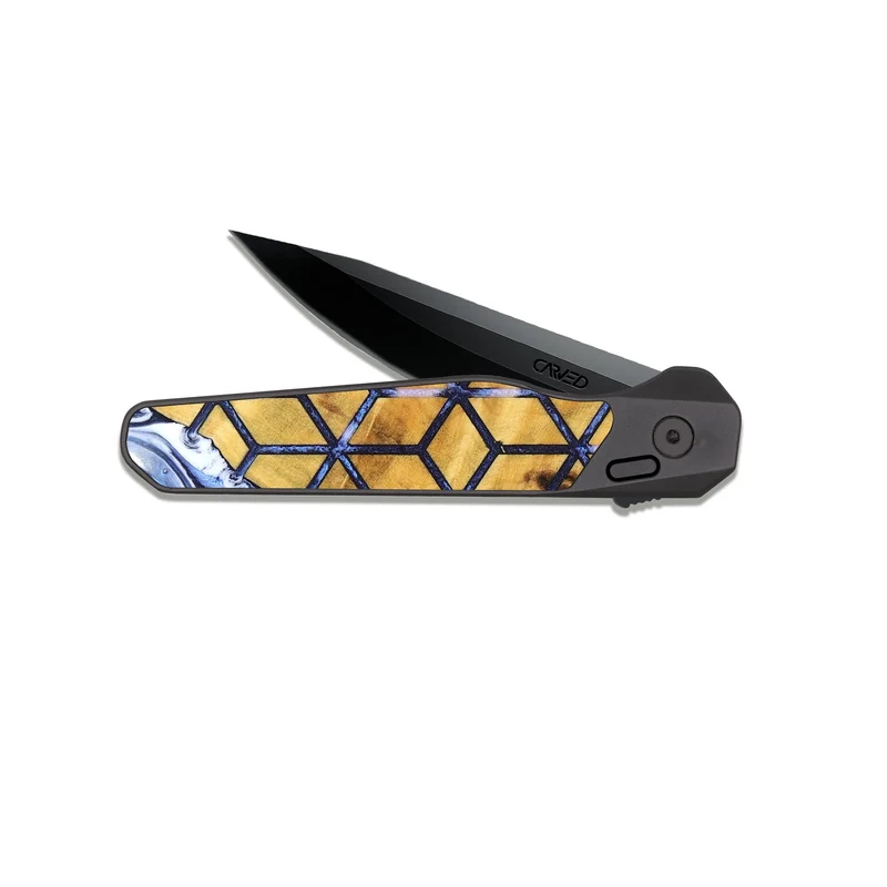 EDC Dark Slate Wood Pocket Knife - Keshawn (Pattern, 829364)