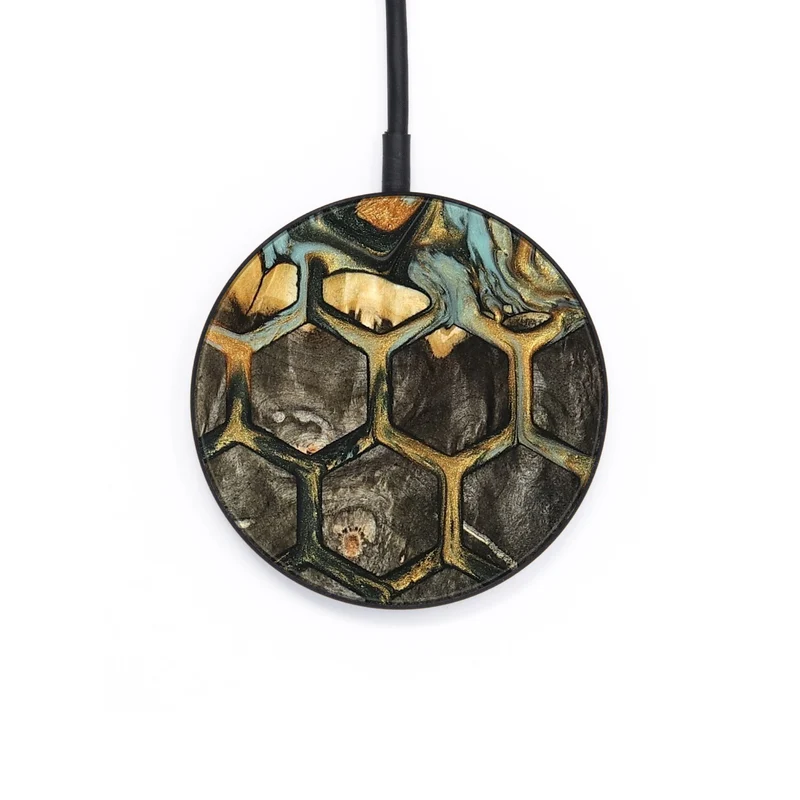 Circle Wood Wireless Charger - Krysten (Pattern, 829369)