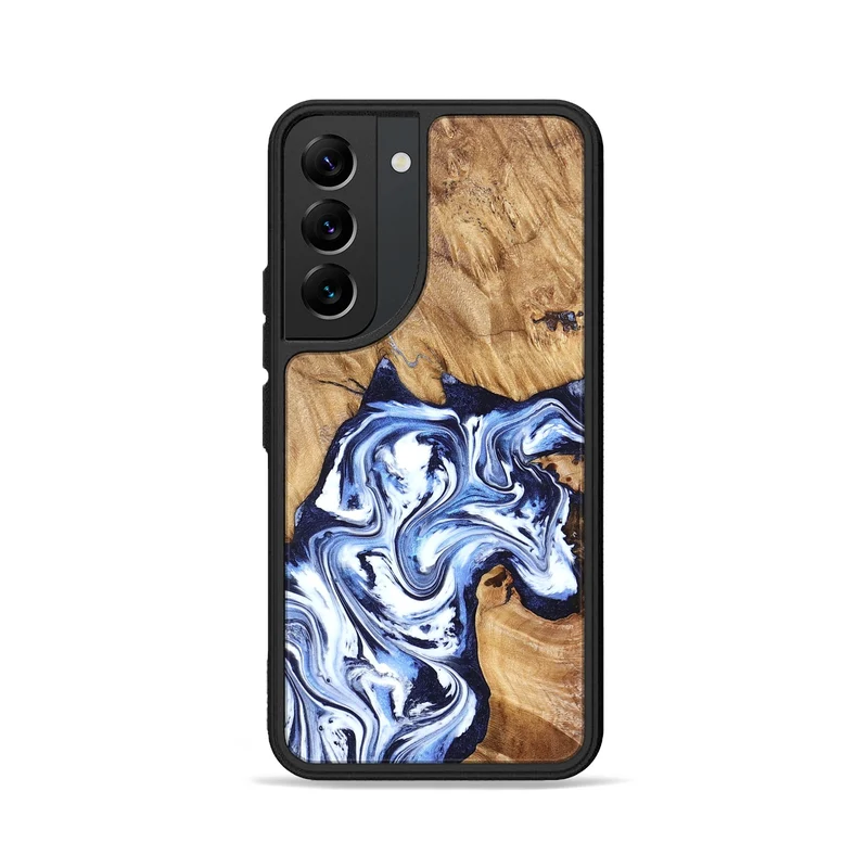 Galaxy S22 Wood Phone Case - Paxton (Blue, 829358)