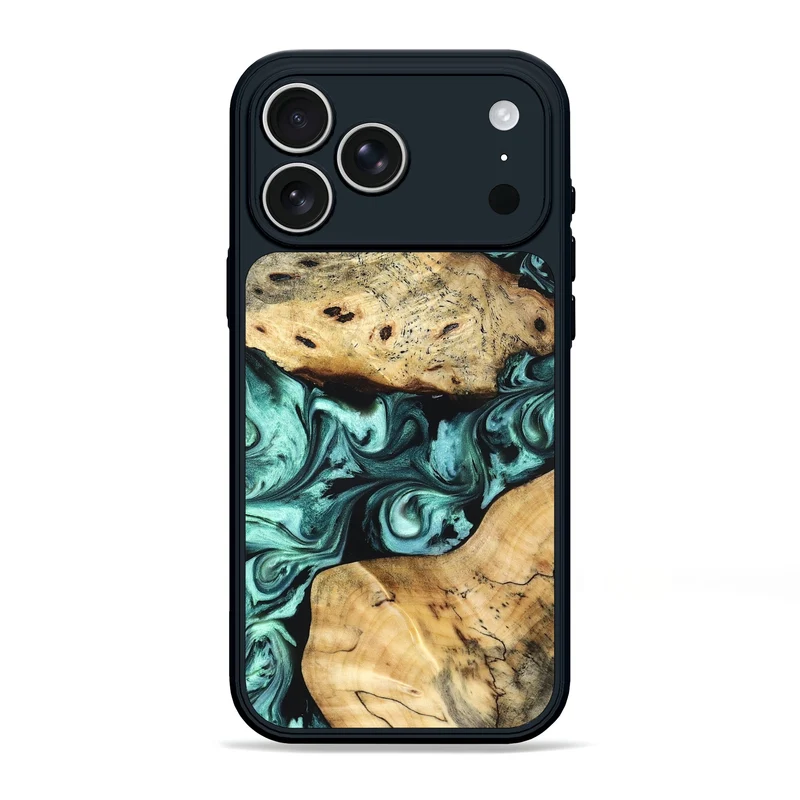 iPhone 17 Pro Max Wood Phone Case - Kasey (Green, 829390)
