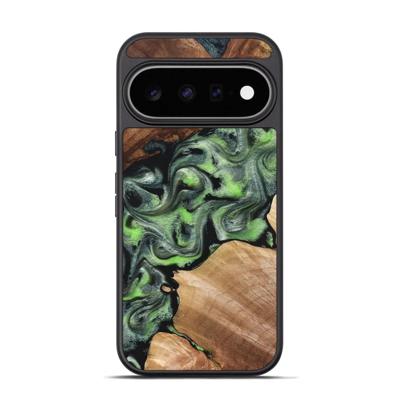 Pixel 11 Pro Wood Phone Case - Roni (Green, 829396)
