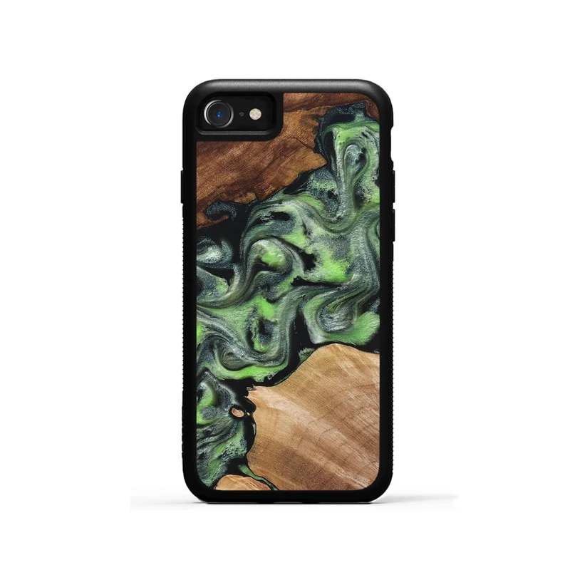 iPhone SE Wood Phone Case - Roni (Green, 829396)