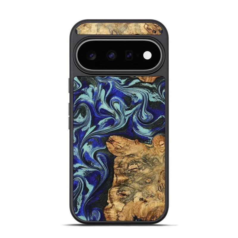 Pixel 11 Pro Wood Phone Case - Ina (Blue, 829397)