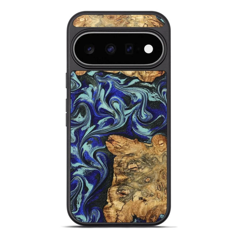 Pixel 11 Pro XL Wood Phone Case - Ina (Blue, 829397)