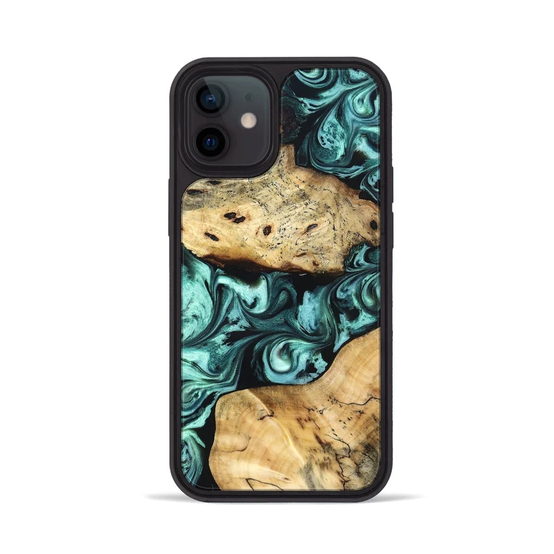 iPhone 12 Wood Phone Case - Kasey (Green, 829390)