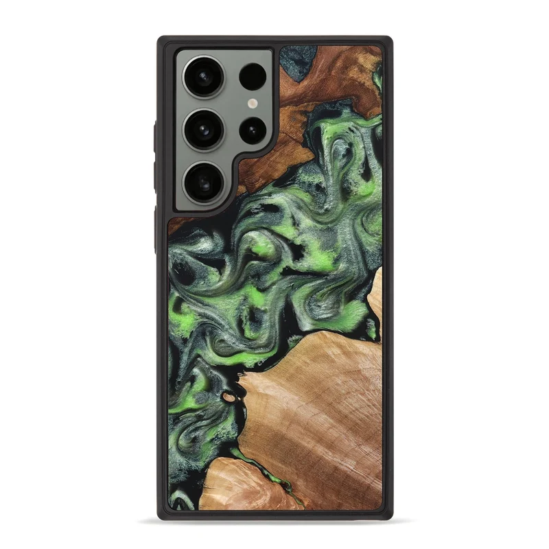 Galaxy S23 Ultra Wood Phone Case - Roni (Green, 829396)