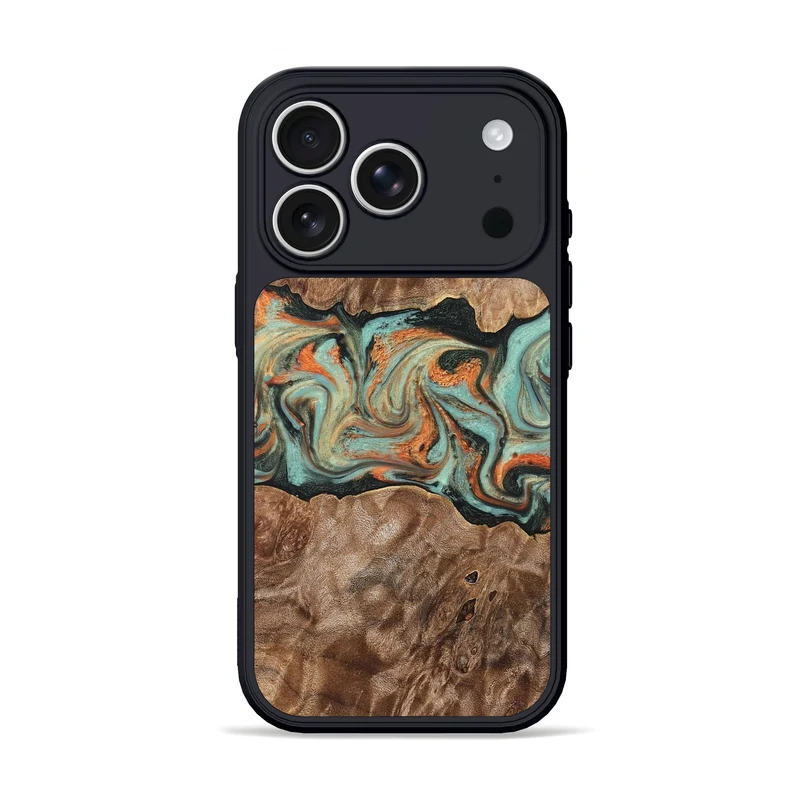 iPhone 17 Pro Wood Phone Case - Brandyn (Green, 829395)