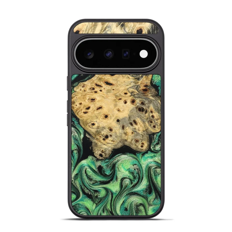 Pixel 11 Pro Wood Phone Case - Stella (Green, 829394)