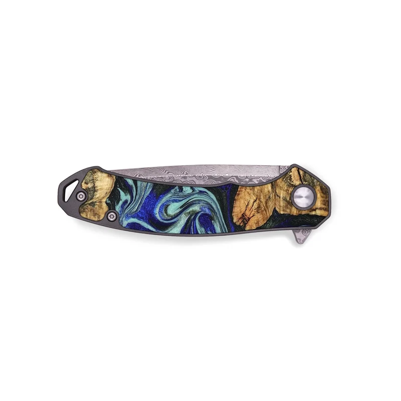 EDC Wood Pocket Knife - Ina (Blue, 829397)