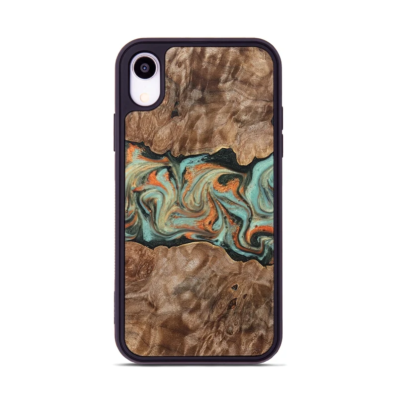iPhone Xr Wood Phone Case - Brandyn (Green, 829395)