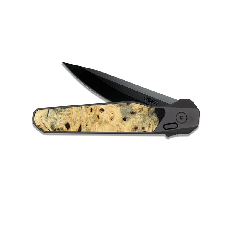 EDC Dark Slate Wood Pocket Knife - Stella (Green, 829394)