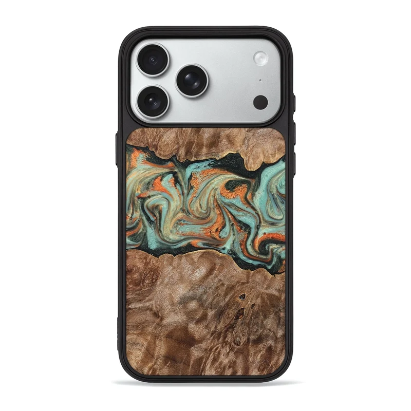 iPhone 18 Pro Max Wood Phone Case - Brandyn (Green, 829395)