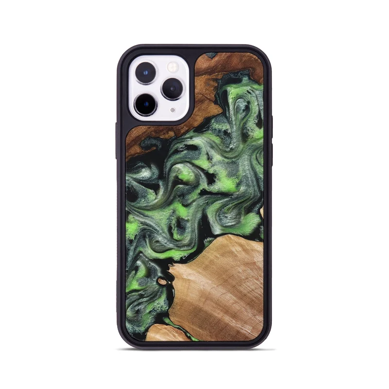 iPhone 11 Pro Wood Phone Case - Roni (Green, 829396)