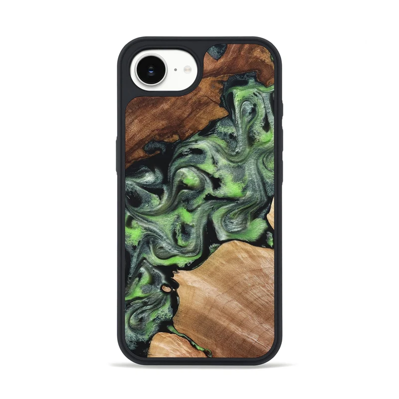 iPhone 16e Wood Phone Case - Roni (Green, 829396)