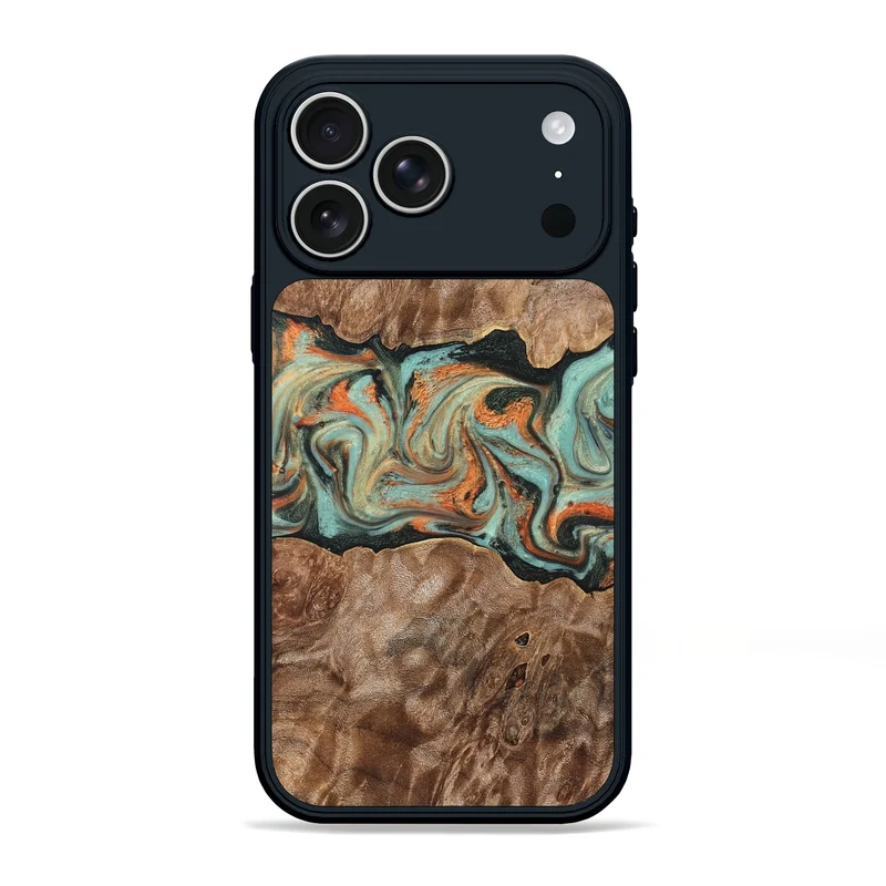 iPhone 17 Pro Max Wood Phone Case - Brandyn (Green, 829395)