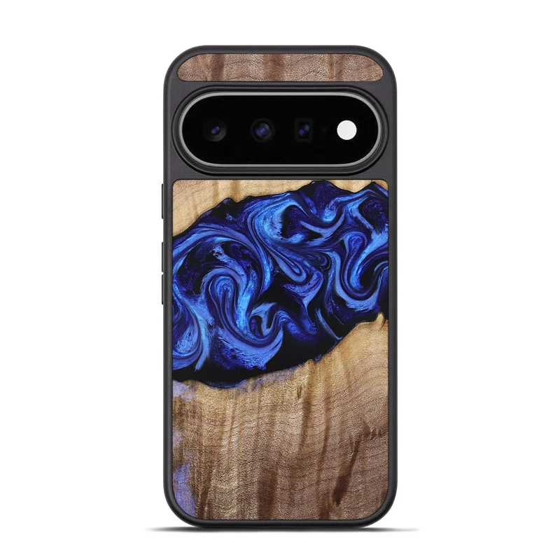 Pixel 11 Pro Wood Phone Case - Manilla (Blue, 829384)