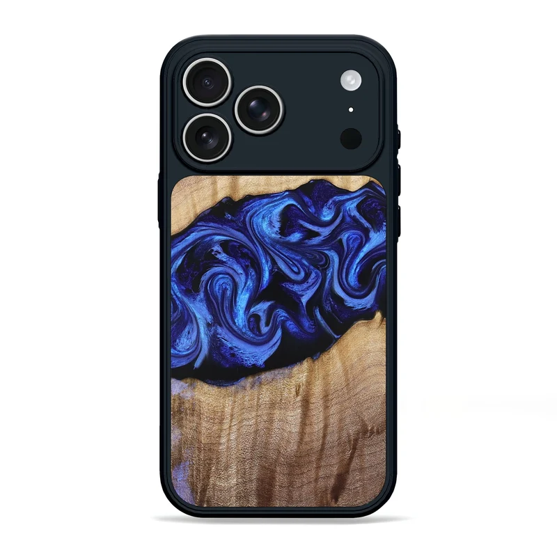 iPhone 17 Pro Max Wood Phone Case - Manilla (Blue, 829384)