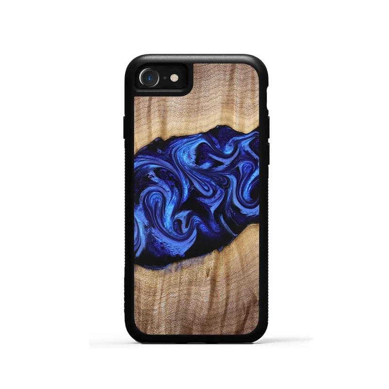 iPhone SE Wood Phone Case - Manilla (Blue, 829384)