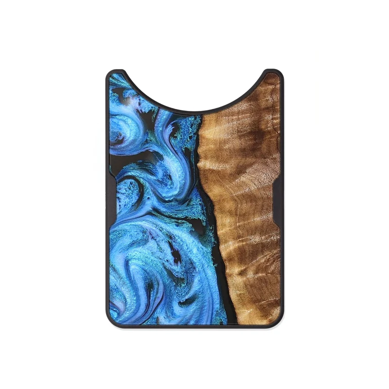 Alloy Wood Wallet - Aliza (Blue, 829381)