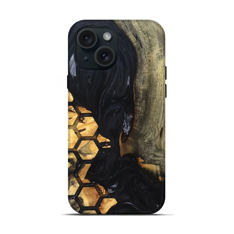 iPhone 15 Wood Live Edge Phone Case - Missy (Pattern, 829271)