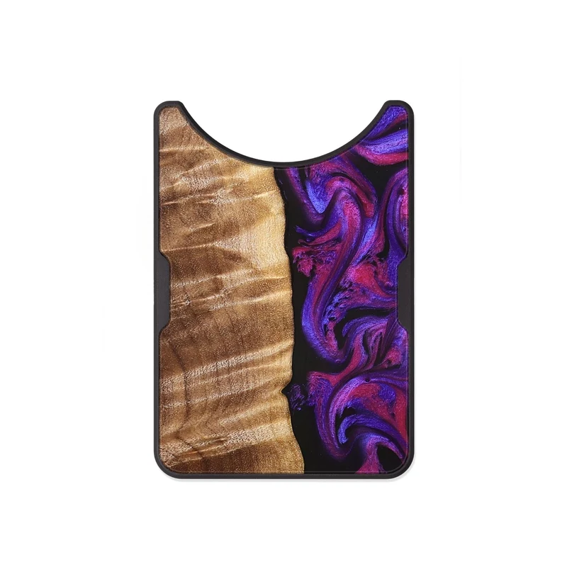 Alloy Wood Wallet - Maye (Purple, 829257)