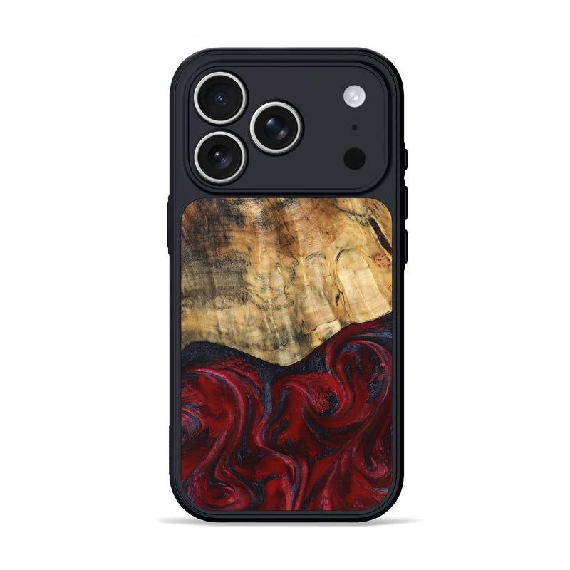 iPhone 17 Pro Wood Phone Case - Kala (Red, 829246)