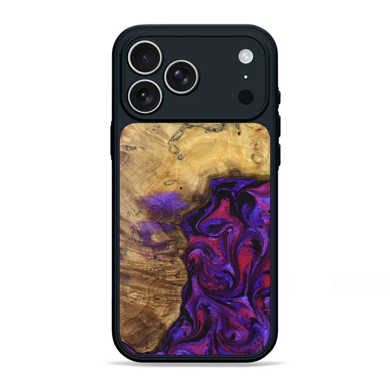 iPhone 17 Pro Max Wood Phone Case - Keara (Purple, 829259)