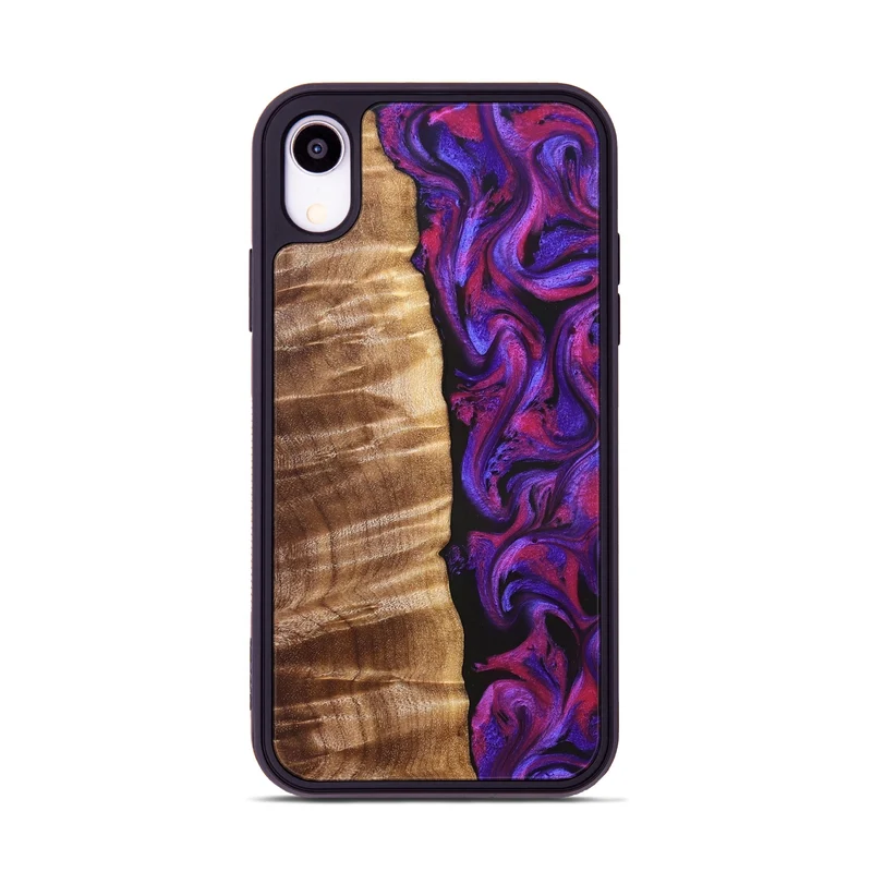 iPhone Xr Wood Phone Case - Maye (Purple, 829257)