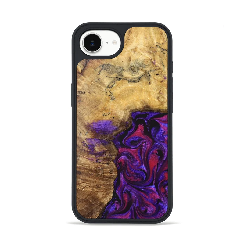 iPhone 16e Wood Phone Case - Keara (Purple, 829259)
