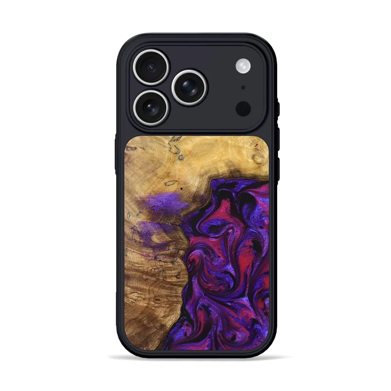 iPhone 17 Pro Wood Phone Case - Keara (Purple, 829259)