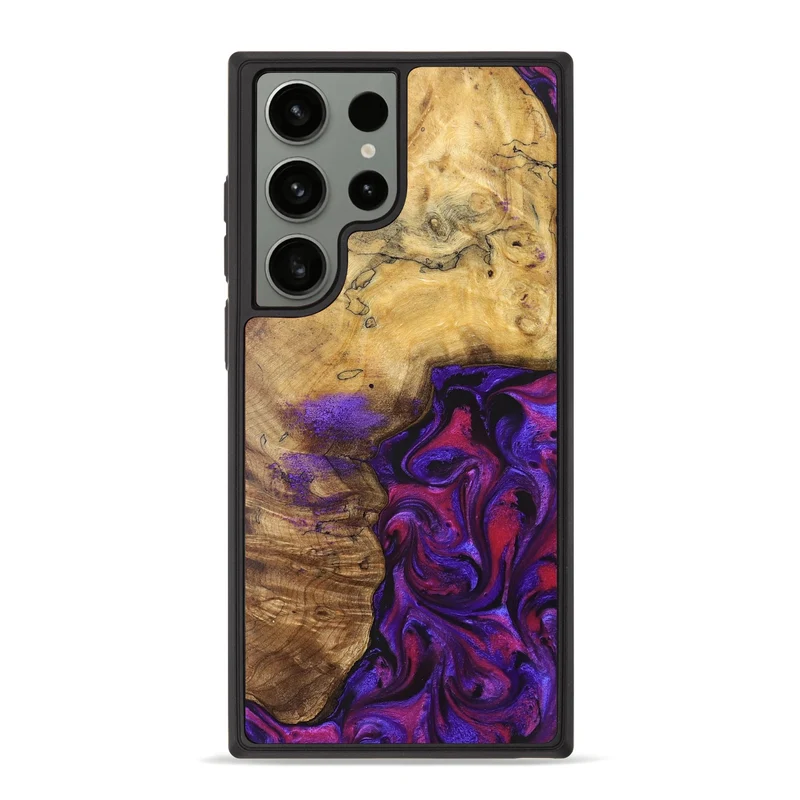 Galaxy S23 Ultra Wood Phone Case - Keara (Purple, 829259)