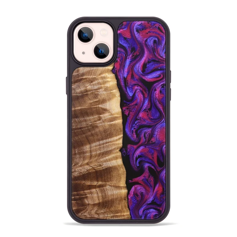 iPhone 14 Plus Wood Phone Case - Maye (Purple, 829257)