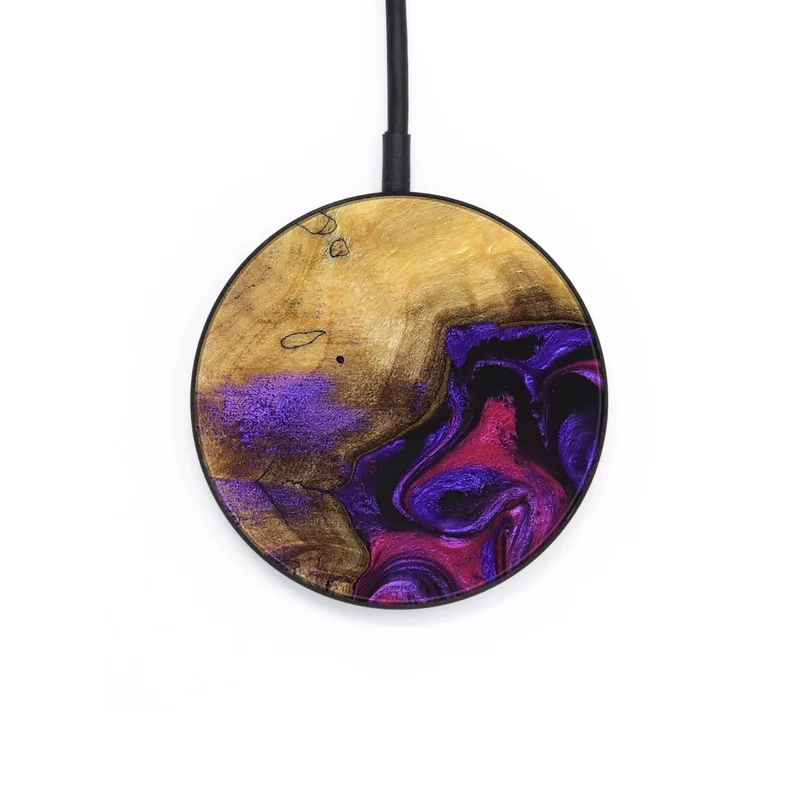Circle Wood Wireless Charger - Keara (Purple, 829259)
