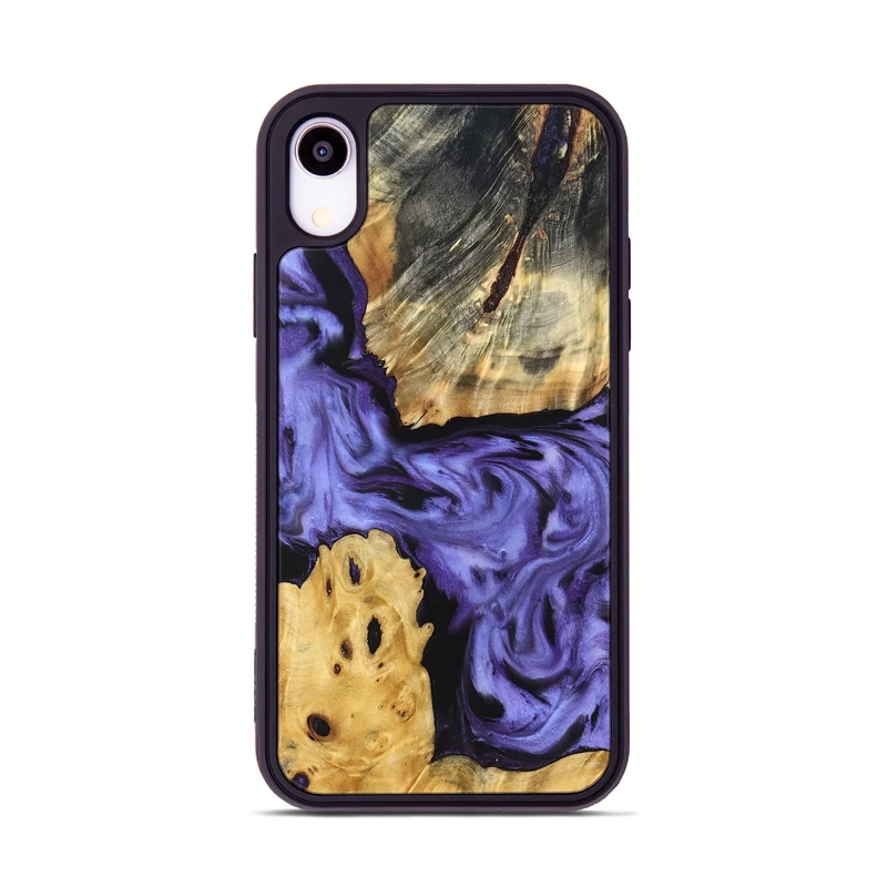 iPhone Xr Wood Phone Case - Clem (Purple, 829256)