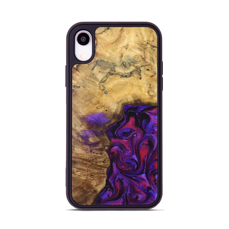 iPhone Xr Wood Phone Case - Keara (Purple, 829259)