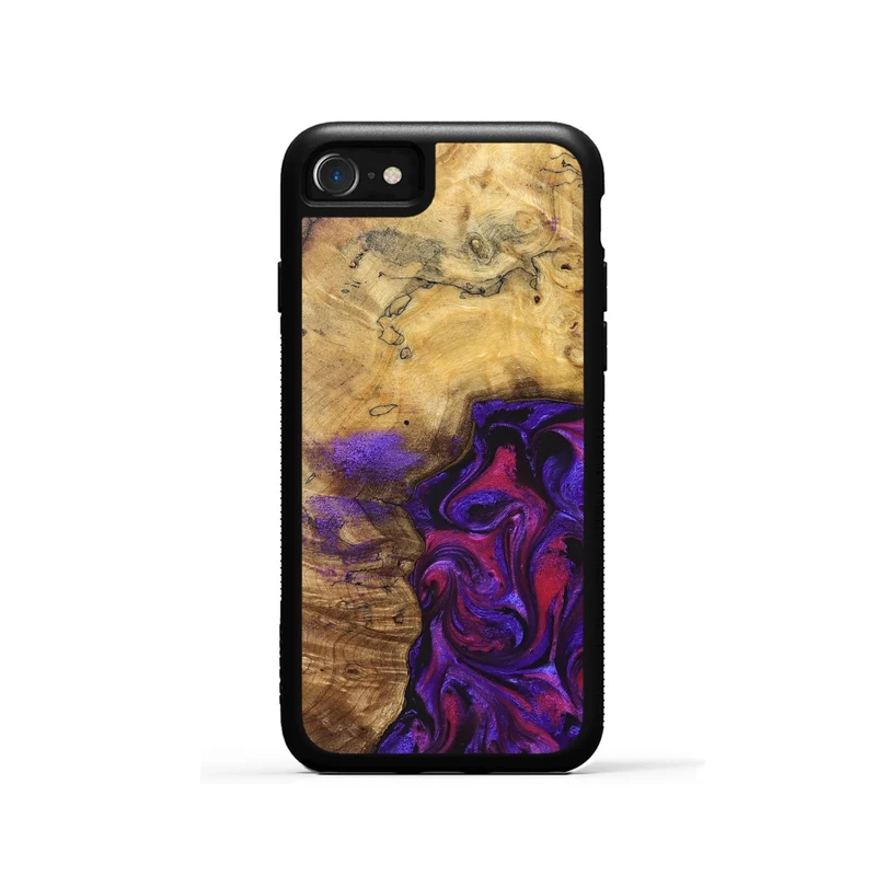 iPhone SE Wood Phone Case - Keara (Purple, 829259)