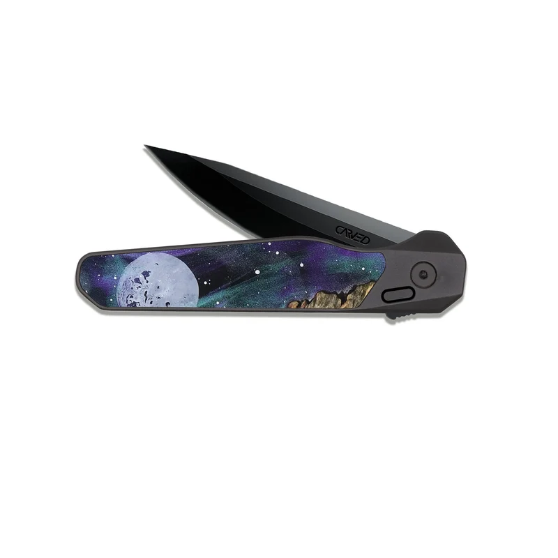 EDC Dark Slate Wood Pocket Knife - Brant (Cosmos, 829315)