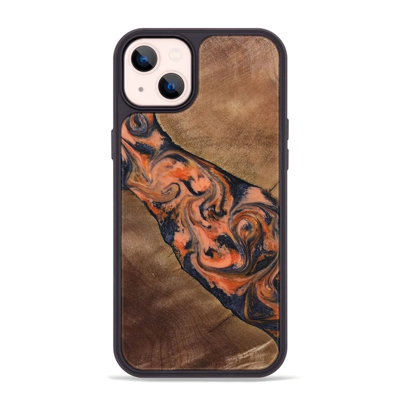 iPhone 14 Plus Wood Phone Case - Ronny (Red, 829198)