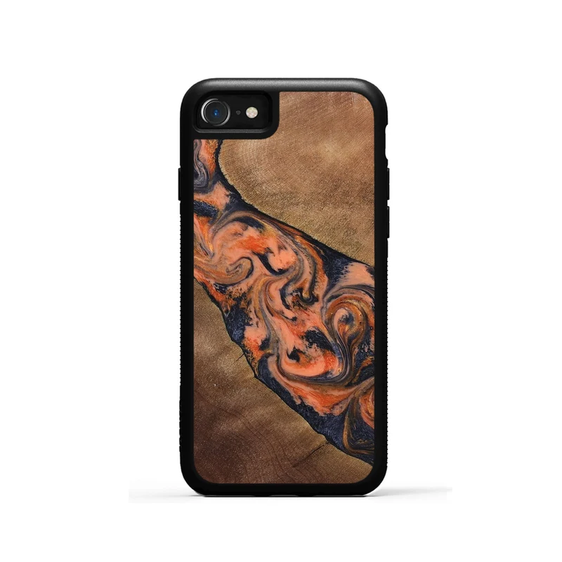iPhone SE Wood Phone Case - Ronny (Red, 829198)