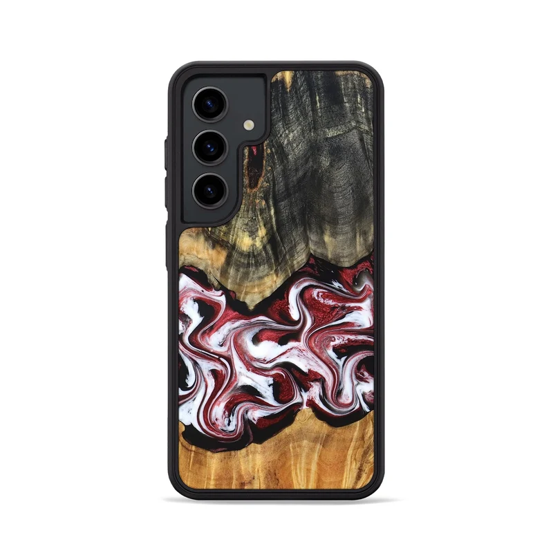 Galaxy S24 Wood Phone Case - Ericka (Red, 829223)