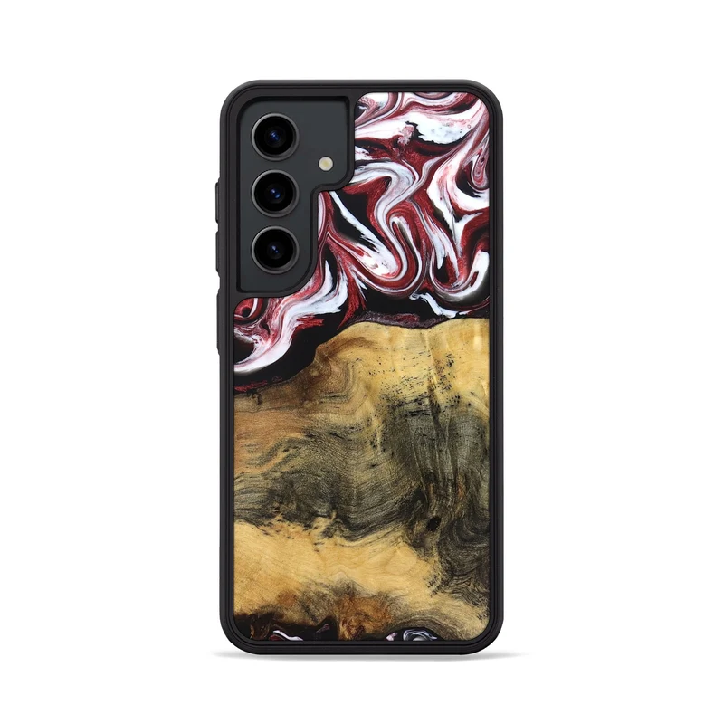 Galaxy S24 Wood Phone Case - Reya (Red, 829247)