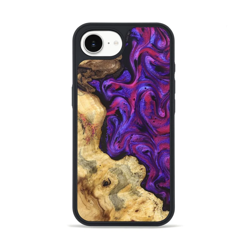 iPhone 16e Wood Phone Case - Jaeden (Purple, 829238)