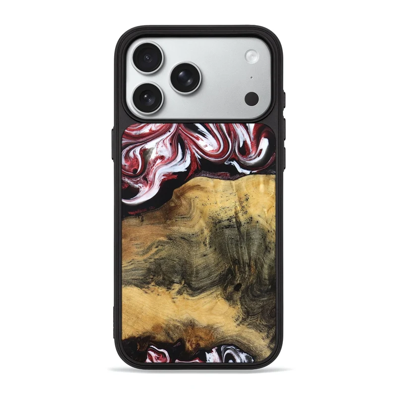 iPhone 18 Pro Max Wood Phone Case - Reya (Red, 829247)