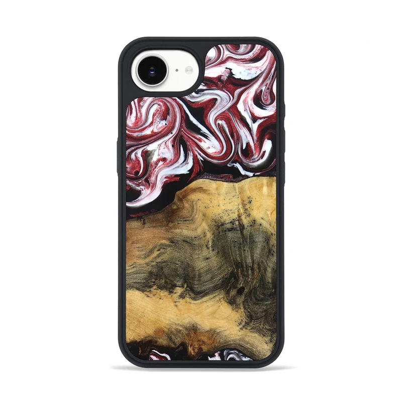 iPhone 16e Wood Phone Case - Reya (Red, 829247)