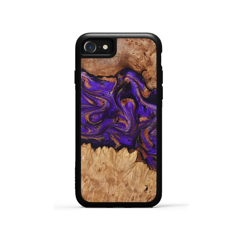 iPhone SE Wood Phone Case - Lucien (Purple, 829239)