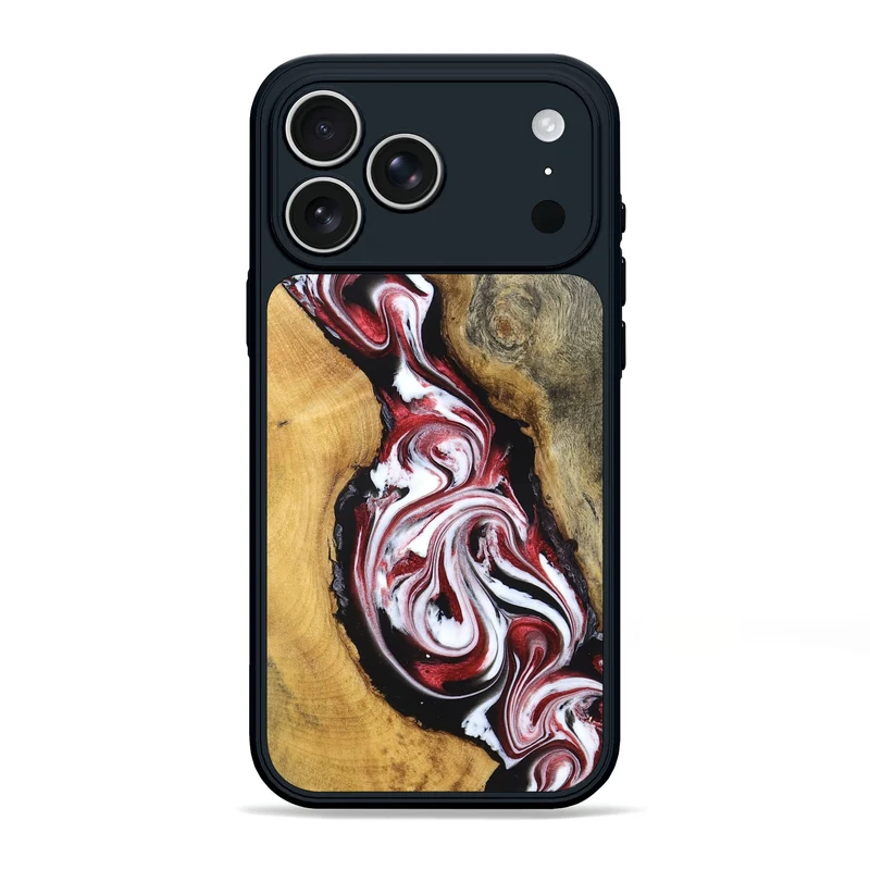 iPhone 17 Pro Max Wood Phone Case - Estelle (Red, 829249)