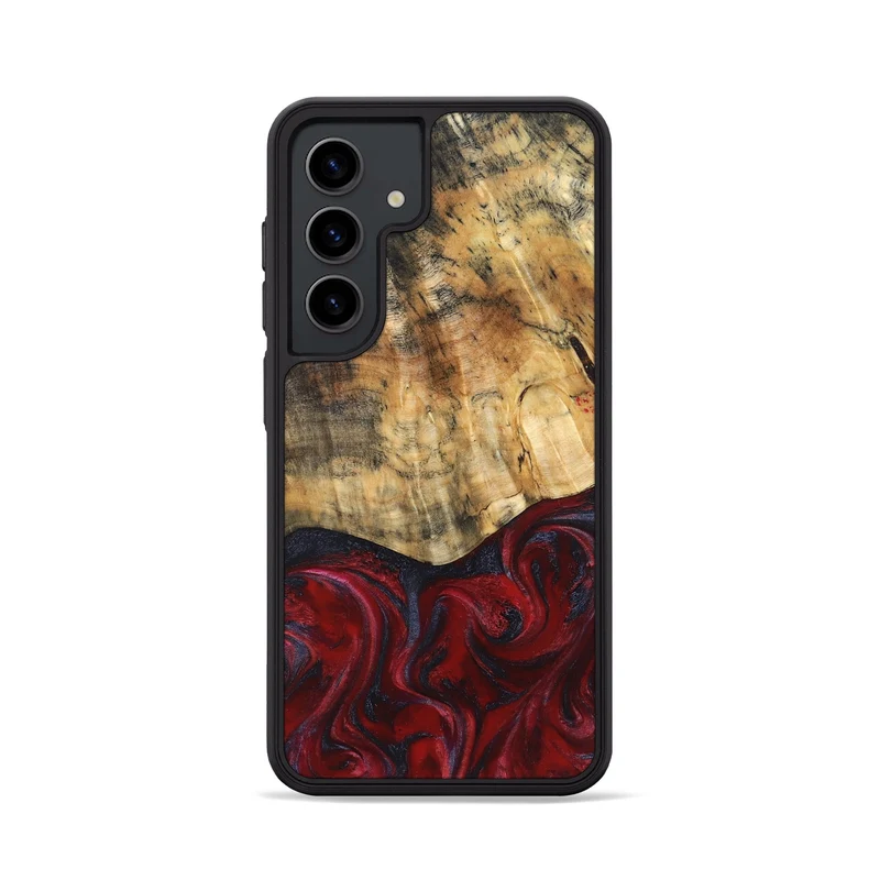 Galaxy S24 Wood Phone Case - Kala (Red, 829246)